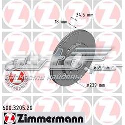 600320520 Zimmermann disco de freno delantero