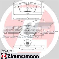 Pastillas traseras Zimmermann 253071751