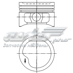 97286600 Kolbenschmidt pistón completo para 1 cilindro, std