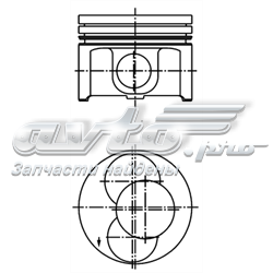 Pistón completo para 1 cilindro, cota de reparación + 0,50 mm 40092720 Kolbenschmidt