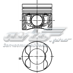Pistón completo para 1 cilindro, cota de reparación + 0,50 mm 40095630 Kolbenschmidt