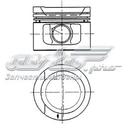 3104328050 Yenmak Pistón completo para 1 cilindro, segunda reparación (+0,50 mm)