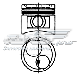 93868610 Kolbenschmidt pistón completo para 1 cilindro, cota de reparación + 0,50 mm