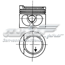 Pistón completo para 1 cilindro, cota de reparación + 0,25 mm para Volkswagen Santana (32B)