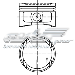 99563600 Kolbenschmidt pistón completo para 1 cilindro, std