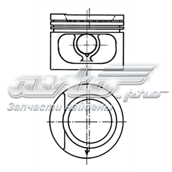 93876600 Kolbenschmidt pistón completo para 1 cilindro, std