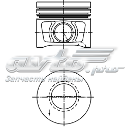 Pistón completo para 1 cilindro, STD 40387600 Kolbenschmidt
