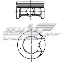 40273600 Kolbenschmidt pistón completo para 1 cilindro, std