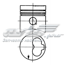 93260600 Kolbenschmidt pistón completo para 1 cilindro, std