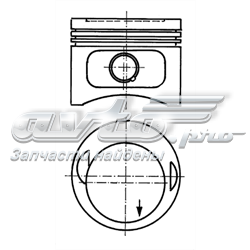 Pistón completo para 1 cilindro, cota de reparación + 0,50 mm 93968610 Kolbenschmidt