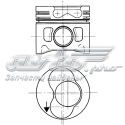 94430700 Kolbenschmidt pistón completo para 1 cilindro, std