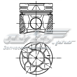 99534600 Kolbenschmidt pistón completo para 1 cilindro, std