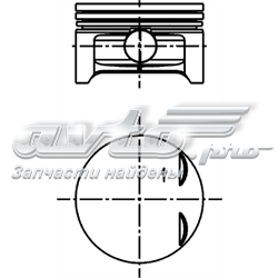 40383620 Kolbenschmidt pistón completo para 1 cilindro, cota de reparación + 0,50 mm