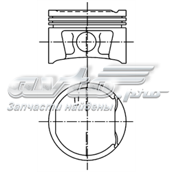 Pistón completo para 1 cilindro, cota de reparación + 0,50 mm 99746610 Kolbenschmidt