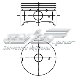 Pistón completo para 1 cilindro, cota de reparación + 0,50 mm 99456720 Kolbenschmidt