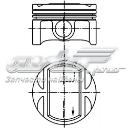 94954610 Kolbenschmidt pistón completo para 1 cilindro, cota de reparación + 0,50 mm