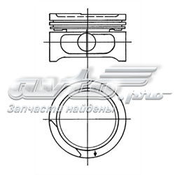 90555623 Kolbenschmidt pistón completo para 1 cilindro, cota de reparación + 0,50 mm