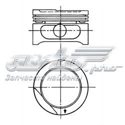 90556605 Kolbenschmidt pistón completo para 1 cilindro, std