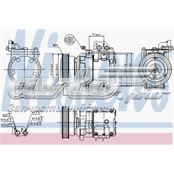 Compresor de aire acondicionado 89265 Nissens