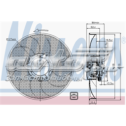 Ventilador (rodete +motor) refrigeración del motor con electromotor completo 85705 Nissens