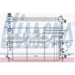 Radiador refrigeración del motor 62047 Nissens