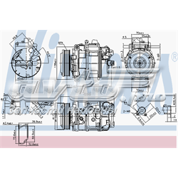 Compresor de aire acondicionado 89599 Nissens