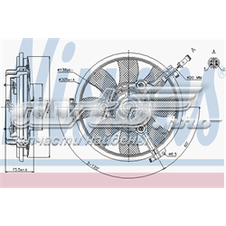 Ventilador (rodete +motor) refrigeración del motor con electromotor completo 85691 Nissens