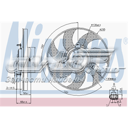 Comprar 85733 Nissens Ventilador de refrigeración completo derecho (motor y hélice)