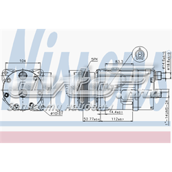 Compresor de aire acondicionado 89123 Nissens