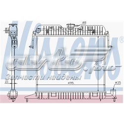 Radiador refrigeración del motor 63040 Nissens