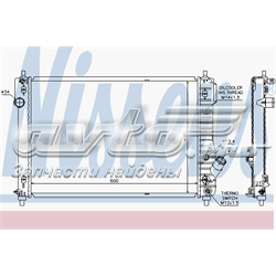 Radiador refrigeración del motor 61687 Nissens