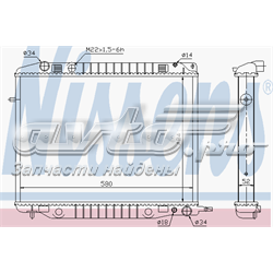 Radiador refrigeración del motor 63011 Nissens