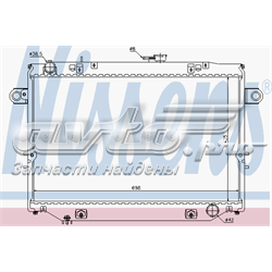 Radiador refrigeración del motor 64818 Nissens