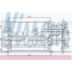 Radiador refrigeración del motor 617844 Nissens