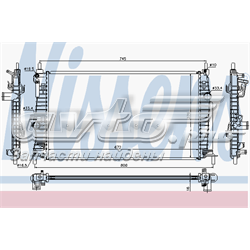 Radiador refrigeración del motor 68522 Nissens