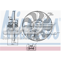 Ventilador de refrigeración completo derecho (motor y hélice) 85684 Nissens