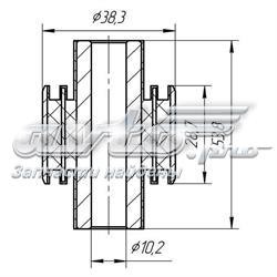 1825 Metgum silentblock de brazo de suspensión delantero superior