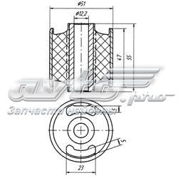 Bloque silencioso Trasero Brazo Trasero Trasero 1901 Metgum