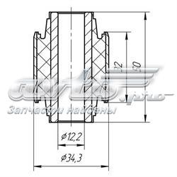 Silentblock de brazo de suspensión trasero superior 2503 Metgum