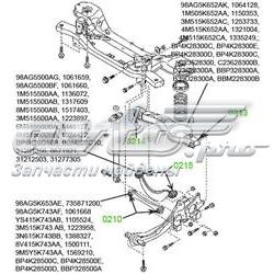 Buje del brazo inferior trasero 0214 Metgum