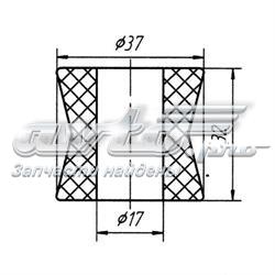 03-02 Metgum silentblock de amortiguador trasero