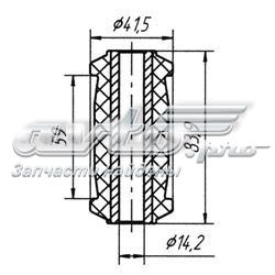 Silentblock de suspensión delantero inferior 0304 Metgum