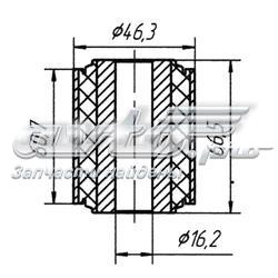 0308 Metgum silentblock trasero de ballesta trasera