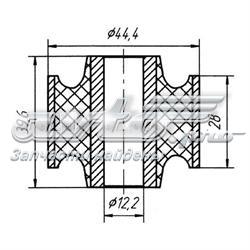 0317 Metgum silentblock de amortiguador trasero