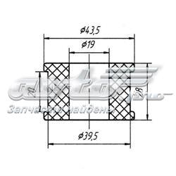 Soporte de estabilizador delantero exterior 0801 Metgum