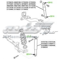 Silentblock del amortiguador trasero Fiat Doblo I