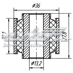 11-09A Metgum silentblock de brazo de suspensión trasero superior