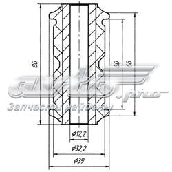 1119 Metgum silentblock delantero de ballesta delantera