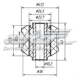 1124 Metgum silentblock, soporte de diferencial, eje delantero, trasero