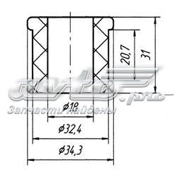 1131 Metgum silentblock de amortiguador trasero